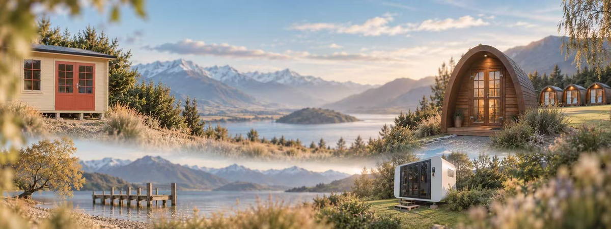 A Sundale pod set among the trees at Wānaka